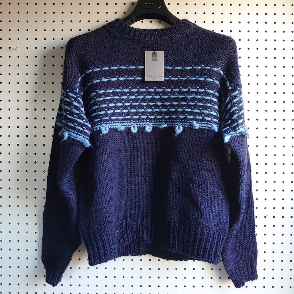 Elsamanda Crewneck Ribbed Sweater MADE IN ITALY